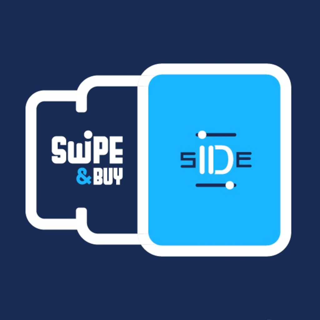 The Swipe and Buy mark: two phone outlines side by side, one carrying the ID Side logo.